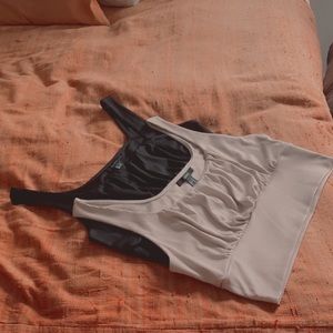 Bundle: ribbed crop top with great chest support